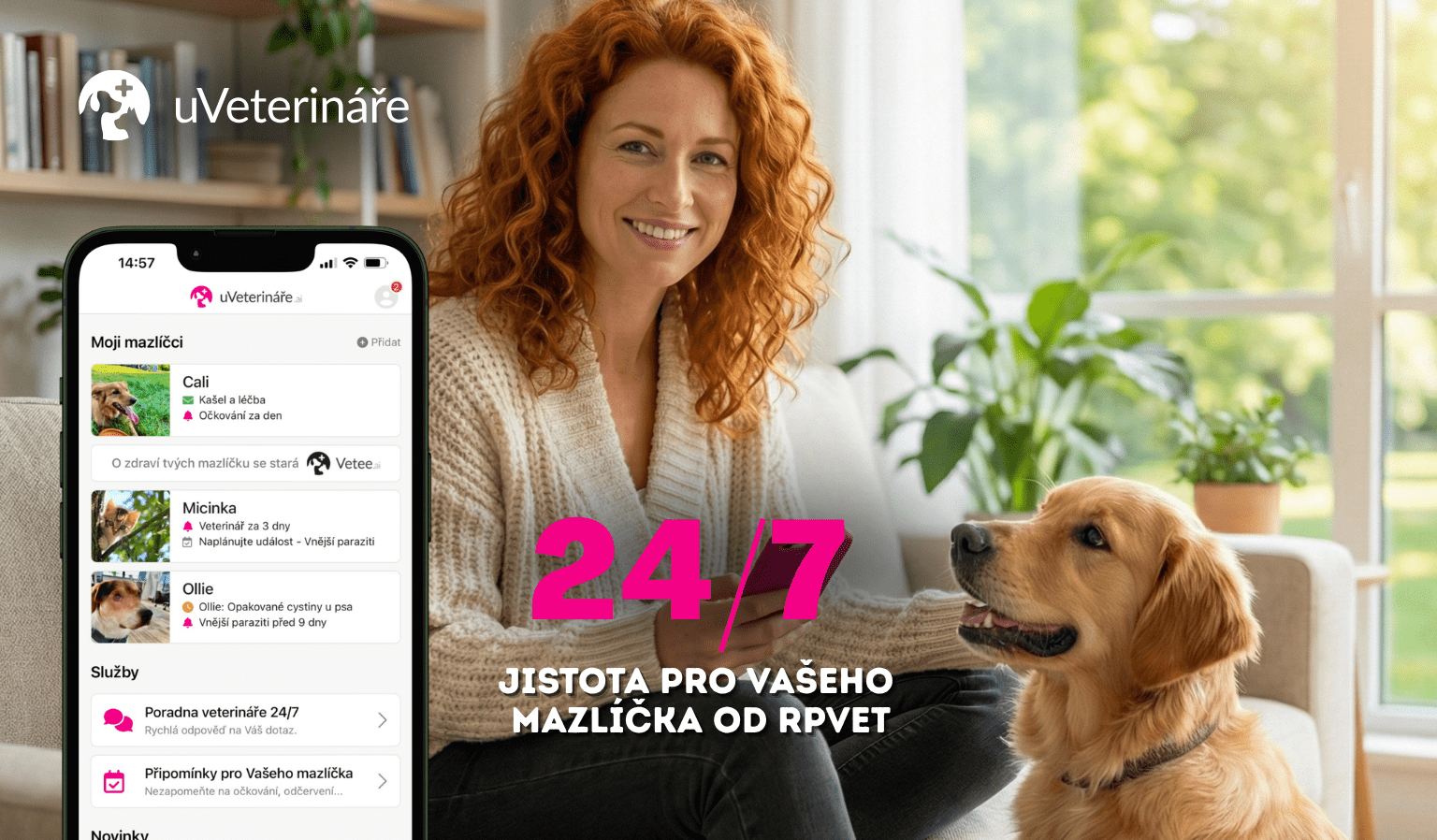 Online veterinární poradna zdarma pro naše klienty 24/7